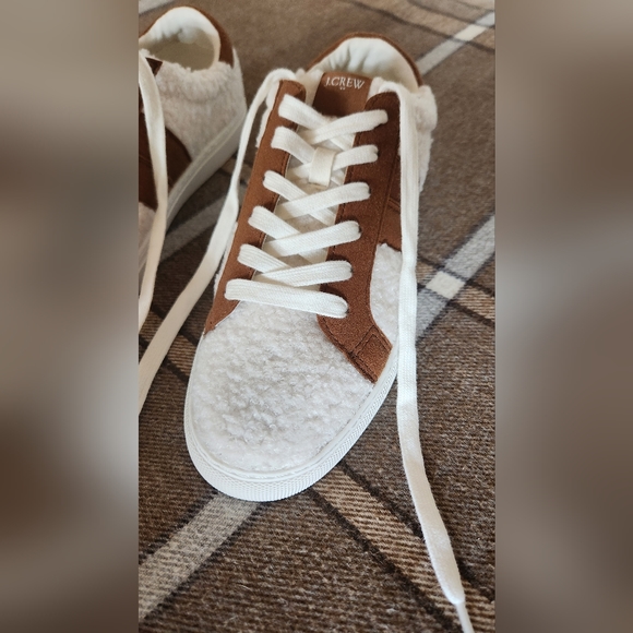J.Crew Factory Striped Sherpa Road Trip Sneakers, 9.5 - Picture 3 of 9